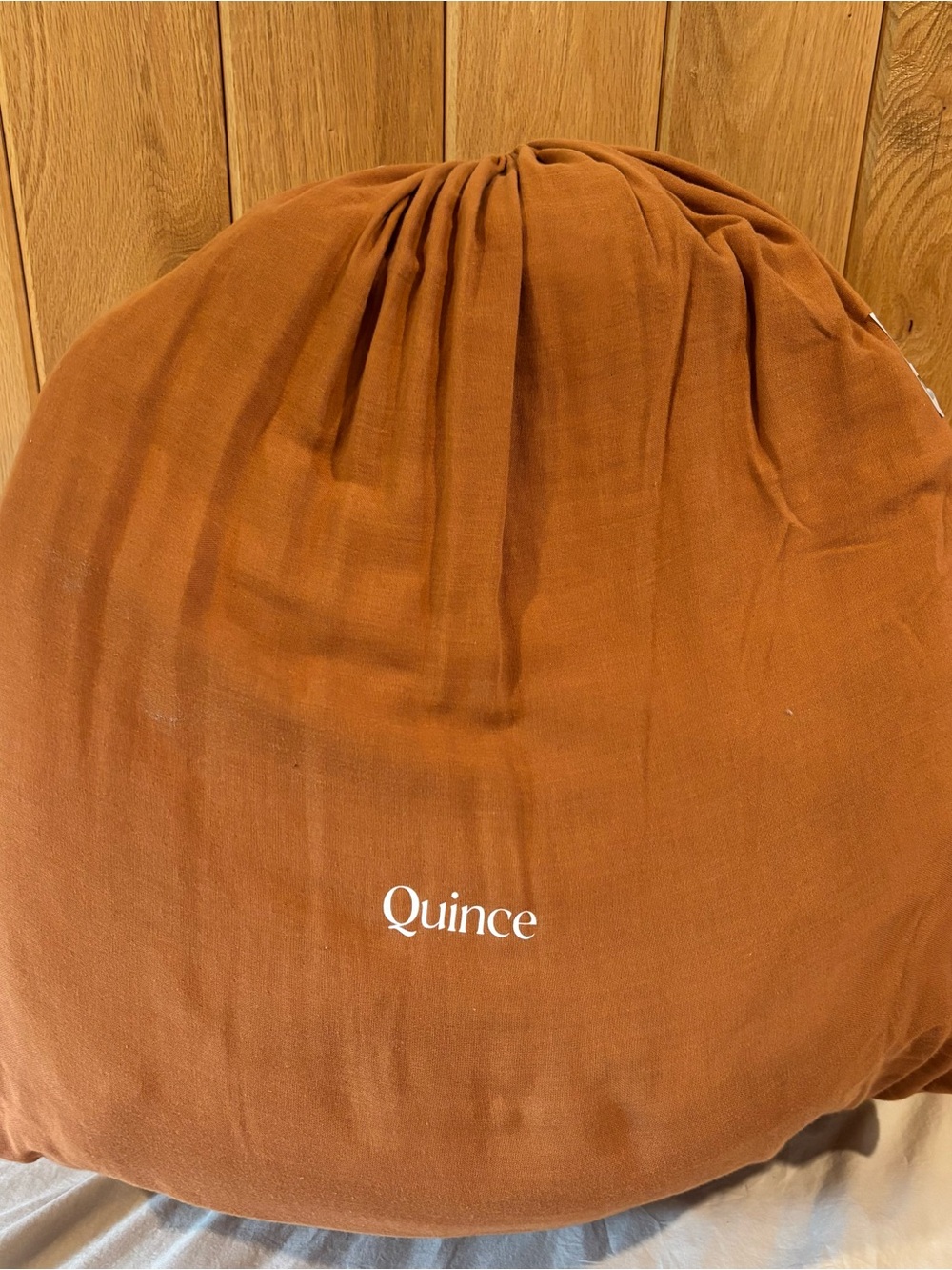Quince Organic Cotton Airy Gauze Full/Queen Dream Quilt in Terracotta